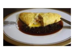 フォアグラオムレツ黒トリュフソース